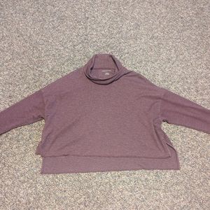 American Eagle purple crop turtle neck